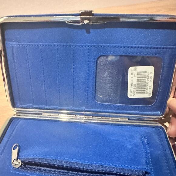 Ole Miss Rebels Collegiate Flat Wallet Card Slots Blue Red College University - Picture 4 of 7